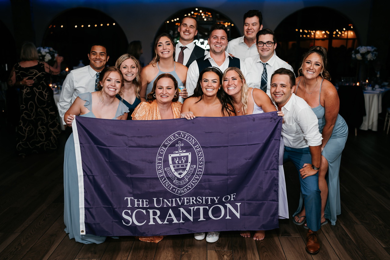 University of Scranton Alumni at the wedding celeb