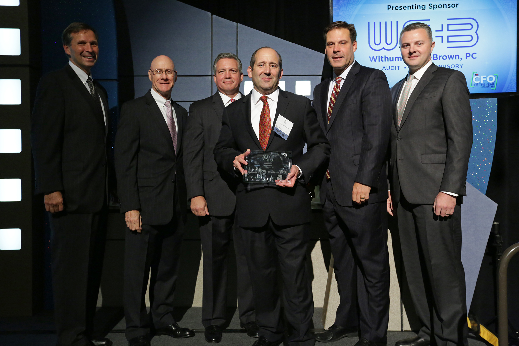 Ed Sitar receiving NJBIZ CFO of the Year Award